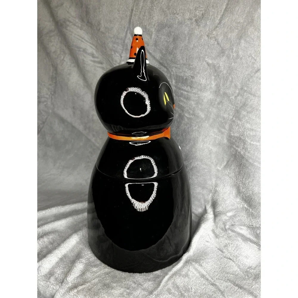 Johanna Parker Black Cat Canister Carnival Cottage Rare HTF
